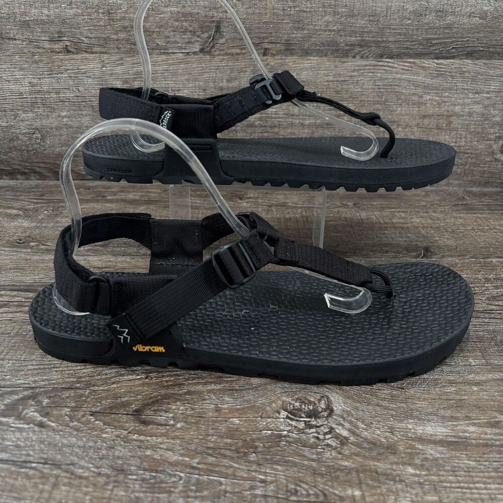 Bedrock Cairn Sandals Men's 12 Black Thong Adjustable Vibram Water Shoes